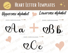 Load image into Gallery viewer, Wire Alphabet Patterns, Heart Letter  Uppercase and Lowercase, Love Font for Wire Art Words, Instant Download, Tricotin Print PDF Files