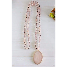 Cargar imagen en el visor de la galería, Rose Beaded Natural Stones Necklace and Bracelet Set - Sets