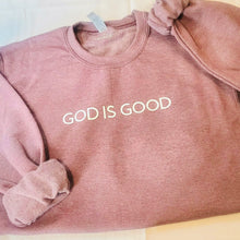 Load image into Gallery viewer, God is Good  Fleece Crew Sweatshirt