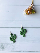 Load image into Gallery viewer, Green cactus pendants with leaves printed