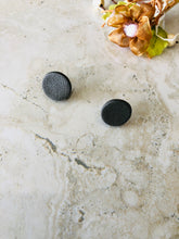 Load image into Gallery viewer, Polymer clay cute black matte sanded studs