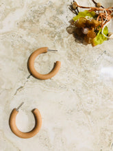 Load image into Gallery viewer, Clay Hoop Earrings, Polymer Clay Earrings, HypoAllergenic Earrings, Hoop Earrings, Minimalist Clay Earrings, Clay Hoop Earrings