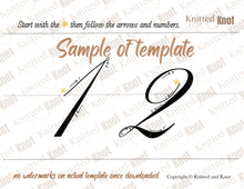 Load image into Gallery viewer, Numbers Wire Art Patterns, Nice Numeric Font Templates, Bending Shape for Decor, Nursery Gift, Tricotin Instant Print, Digital Download File