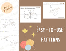 Load image into Gallery viewer, Knitted Wire Art Template Bundle, 40+ Figures, Instant Digital PDF Download, Drawings Figures PDF Download, Shapes Templates for Wall Decor