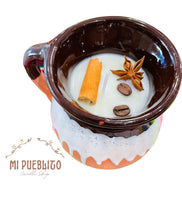 Load image into Gallery viewer, Cafe de la Olla Candle | Mexican Latte Aroma | Natural Soy Wax Blend | Authentic Coffee Aromatic Vela | Spices and Real Coffee Beans Candle