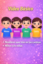 Load image into Gallery viewer, Video personalizado animado - niño/a con nombre (8 segundos)
