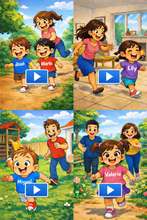 Load image into Gallery viewer, Video personalizado animado - niño/a con nombre (8 segundos)
