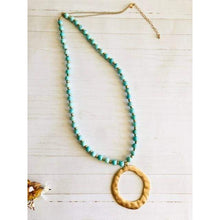 Load image into Gallery viewer, Beaded Round Pendant Necklace - Necklaces
