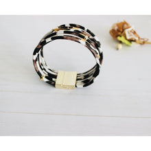 Load image into Gallery viewer, Leopard Leather Bracelet with Magnetic Closure - Bracelets
