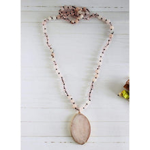 Cargar imagen en el visor de la galería, Rose Beaded Natural Stones Necklace and Bracelet Set - Sets
