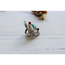 Cargar imagen en el visor de la galería, Turquoise Stone Ring - OkayMujer Boutique
