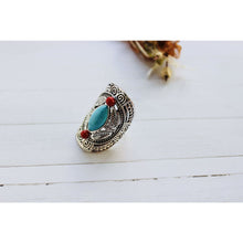 Cargar imagen en el visor de la galería, Turquoise Stone Ring - OkayMujer Boutique
