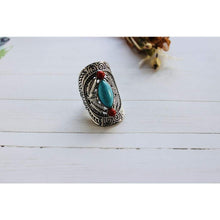 Cargar imagen en el visor de la galería, Turquoise Stone Ring - OkayMujer Boutique
