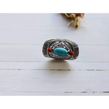 Cargar imagen en el visor de la galería, Turquoise Stone Ring - OkayMujer Boutique
