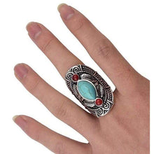 Cargar imagen en el visor de la galería, Turquoise Stone Ring - OkayMujer Boutique
