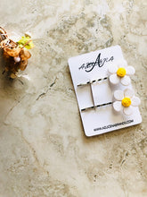 Load image into Gallery viewer, Amelia | Two Daisy Bobby Pins
