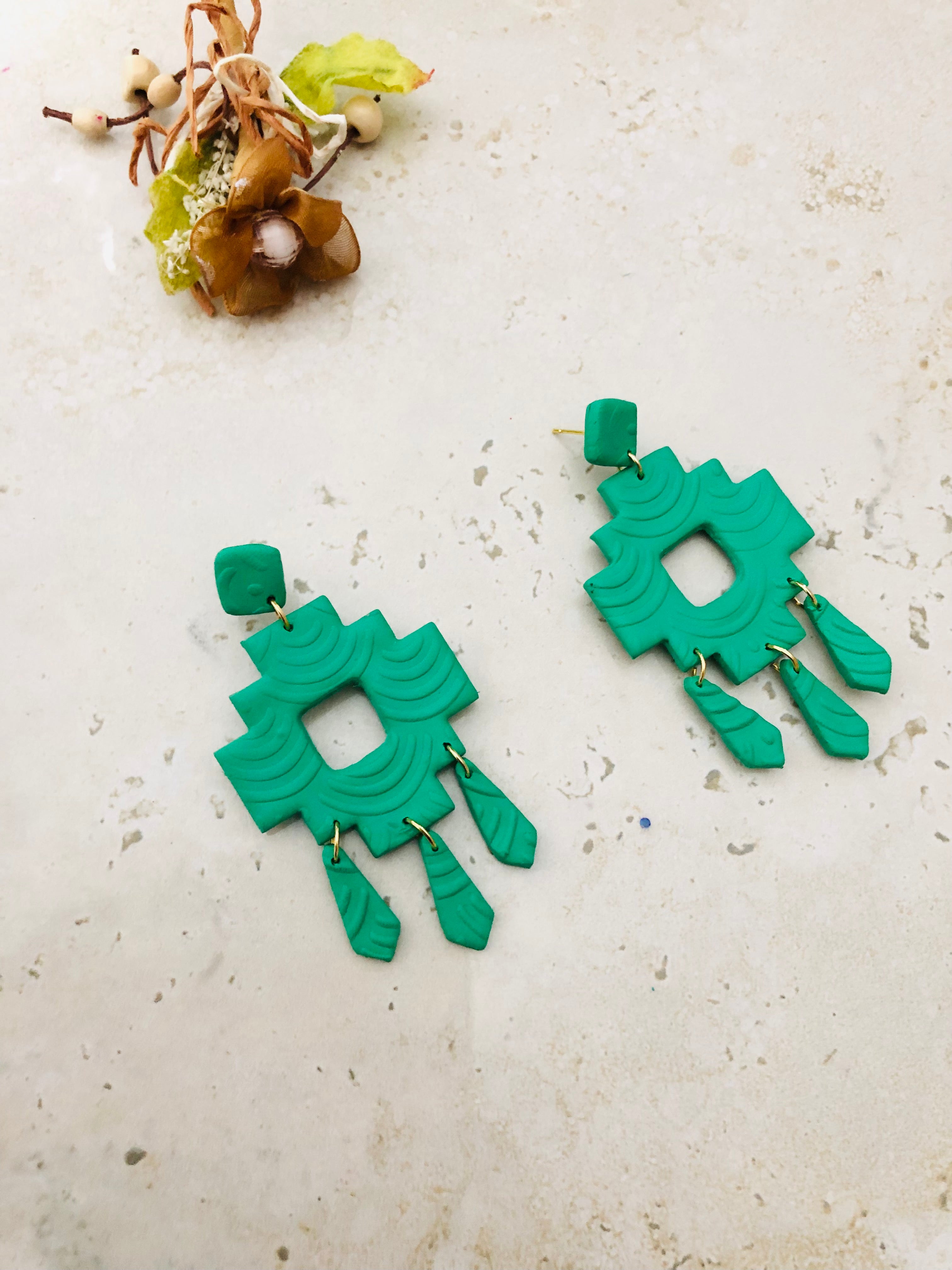 Aitana | Green River Aztec Pendants
