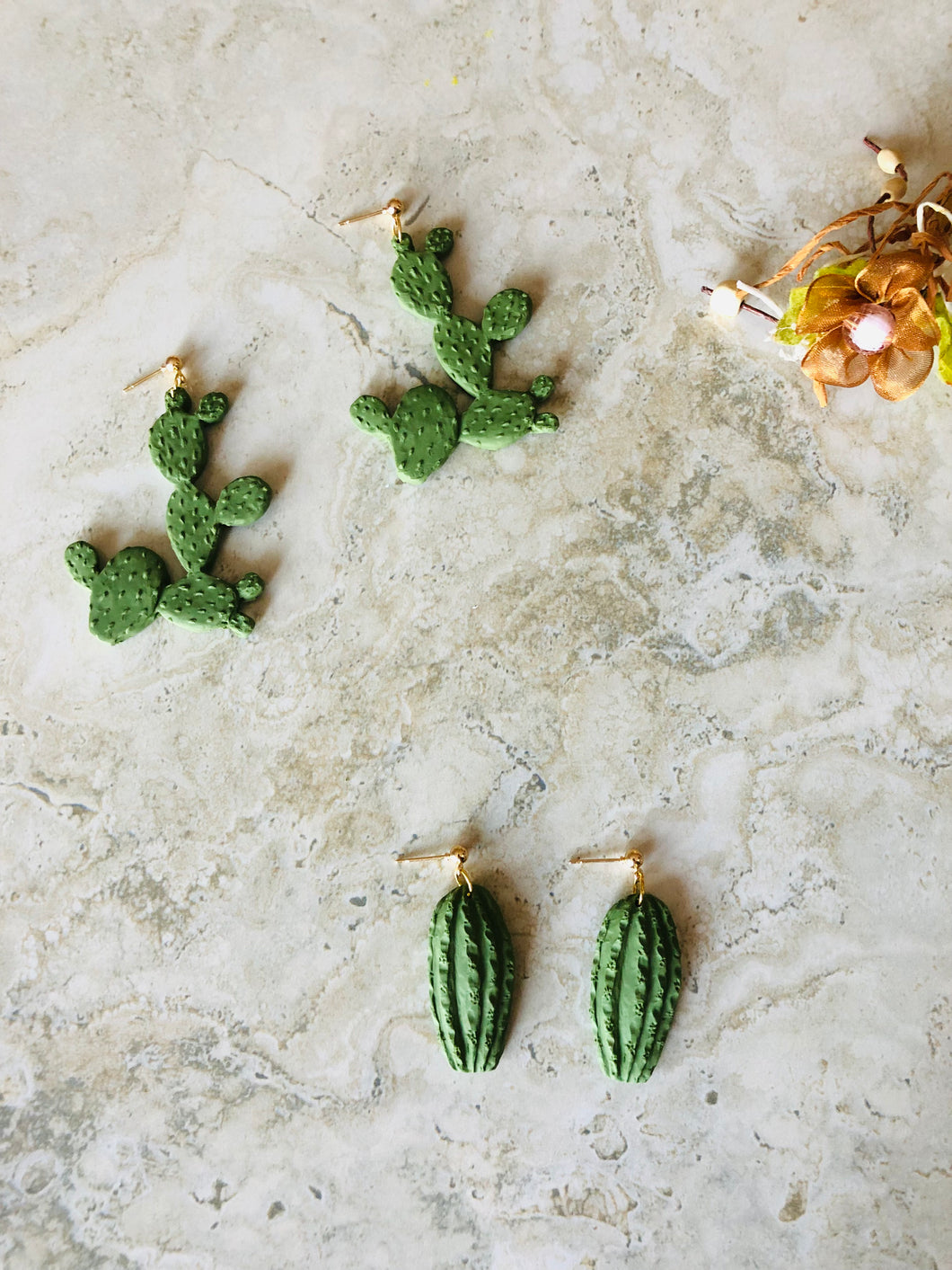 Handmade Mexican Cactus Earrings and Pendants 