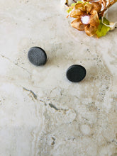 Load image into Gallery viewer, Polymer clay cute black matte sanded studs
