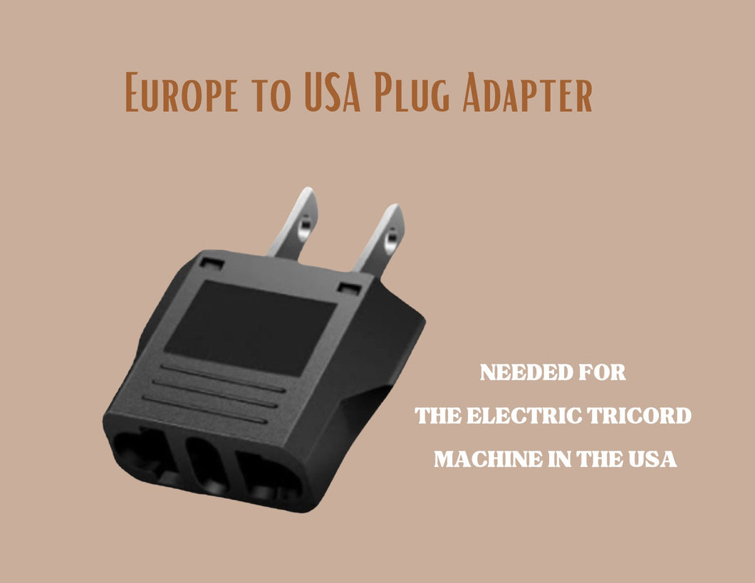 Europe to USA Plug Adapter for Tricord Machine, I-Cord American Plug Adapter Plug, Converter EU to US Electrical Outlet, Usa Power Outlet